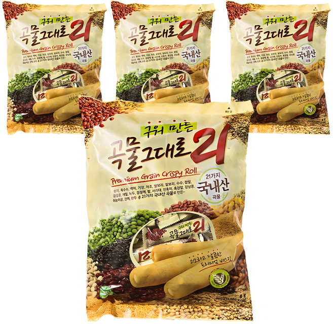 곡물그대로21 크리스피롤, 650g, 4개