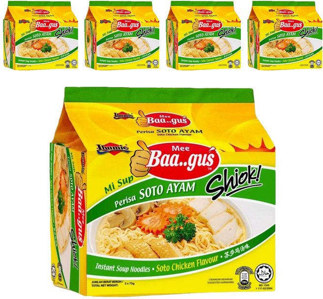 Ibumie 益福 貝卡 檸檬香茅湯味麵 經濟包 75g, 25包