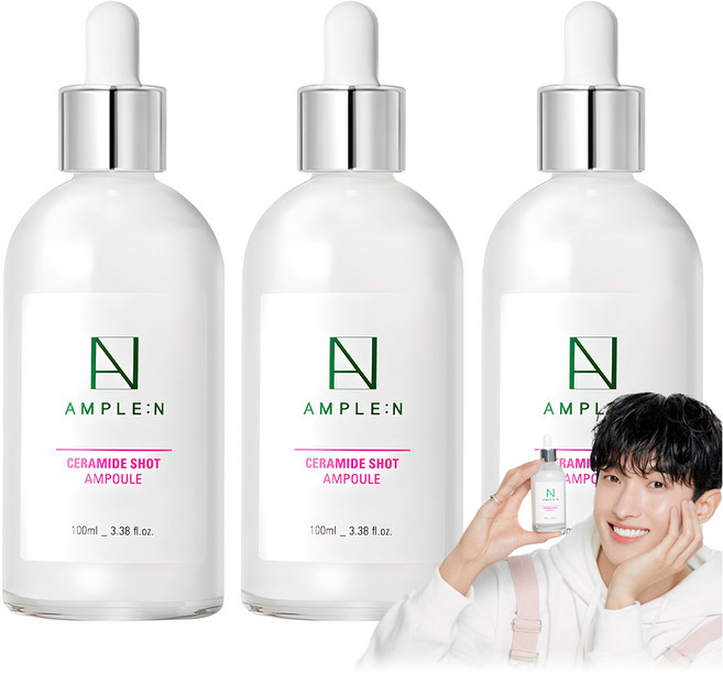 앰플엔 세라마이드샷 앰플, 100ml, 3개