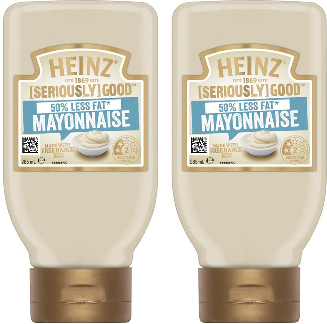 하인즈 50% 지방을 줄인 마요네즈, 285ml, 2개