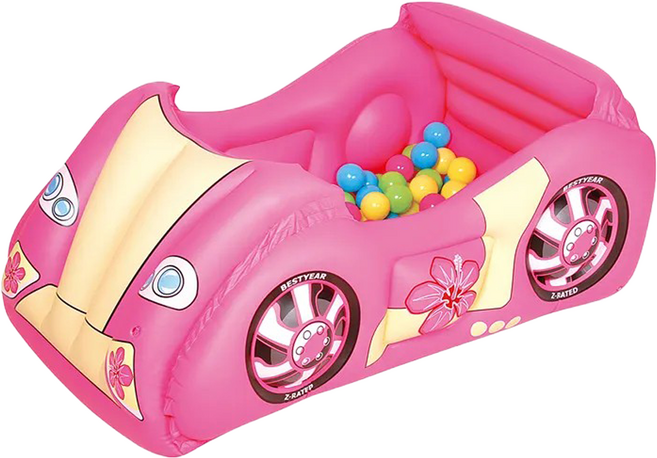 Bestway 趣味造型充氣遊戲池 球池, 粉紅, 1個