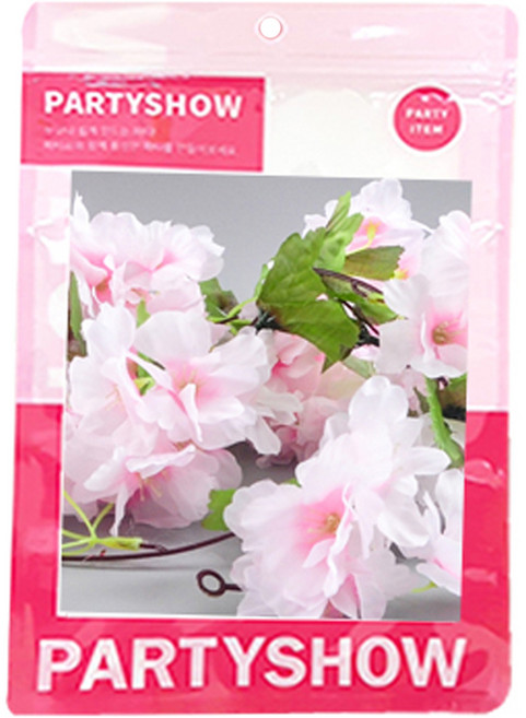 파티쇼 조화 벚꽃 가랜드 180cm, 라이트핑크, 2개
