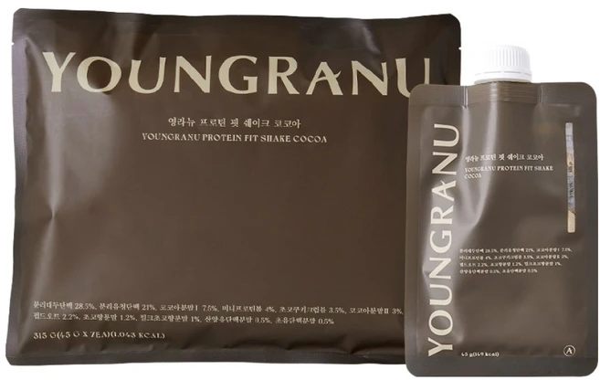 영라뉴 프로틴 핏 쉐이크 코코아맛 파우치형, 315g, 1개 - 쿠팡