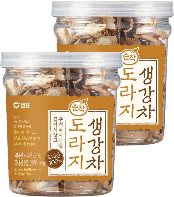 순작 도라지생강차 원물, 55g, 1개입, 2개