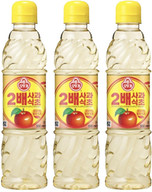 오뚜기 2배 사과식초, 500ml, 3개