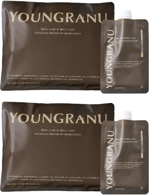 영라뉴 프로틴 핏 쉐이크 코코아맛 파우치형, 315g, 3개