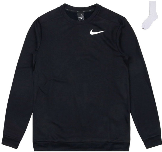 Nike 男款 Dri-FIT Swoosh 大學T CU6795-010 + Welldone 襪子