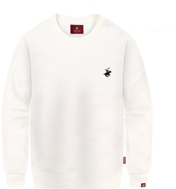 비버리힐스폴로클럽 남녀공용 타임리스 자수로고 특양면 맨투맨 티셔츠 CPL9T00