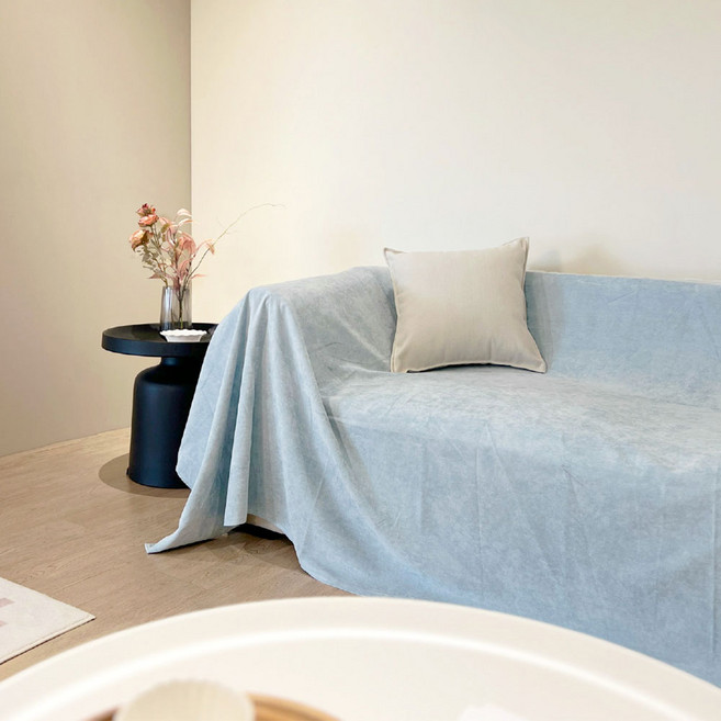 防水防貓抓沙發布, 薄荷藍, 1個