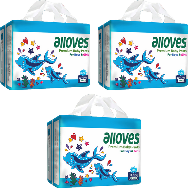 올러브 프리미엄 팬티형 기저귀 남녀공용, 점보형(2XL), 102매