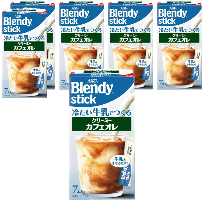 AGF Blendy 咖啡牛奶歐蕾, 6.5g, 7個裝, 6盒