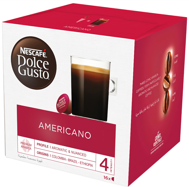 NESCAFE 雀巢咖啡 Dolce Gusto 多趣酷思 城市系列美式咖啡膠囊, 8.5g, 1盒, 16顆