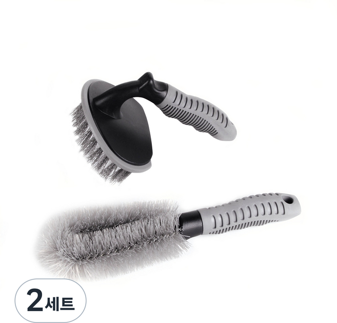 리브모토 차량용 휠브러쉬 타이어 브러쉬 2종 세트, 혼합색상, 2세트