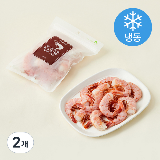 프리미엄 아르헨티나 붉은새우 이지필 왕왕특 (냉동), 500g, 2개