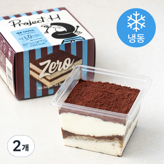 삼립 프로젝트H 제로티라미수 (냉동), 155g, 2개