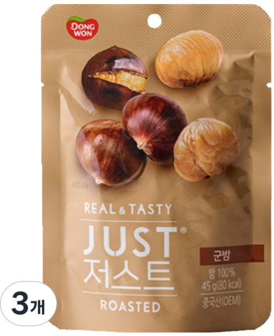 동원 저스트 군밤, 45g, 3개