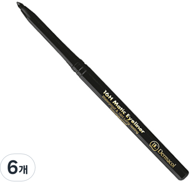 더마콜 16H 매틱 아이라이너 4호 0.3g, 블랙, 6개