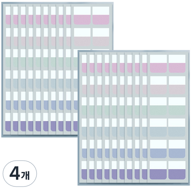 만들하비 인덱스 접착 메모지 대용량 10 파스텔컬러, 4개, 120개입