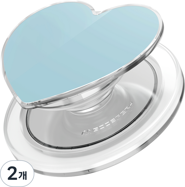 구스페리 하트 맥세이프 톡 휴대폰 거치대, 스카이, 2개