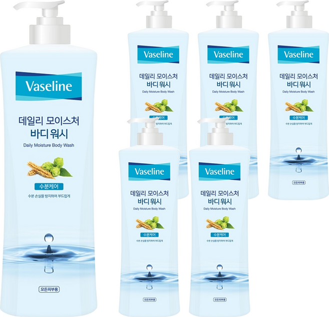 애경바세린 데일리 모이스처 바디워시, 800ml, 6개