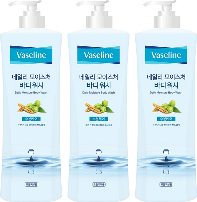 애경바세린 데일리 모이스처 바디워시, 800ml, 3개
