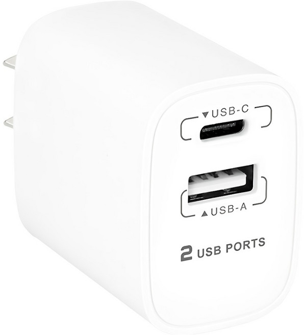 Dr.AV 聖岡科技 雙孔2.1A USB充電器 USB-221AC 厚2.9 x 5.8 x 4.1cm 39g, USB-221AC/USB-221AC(B), 1個