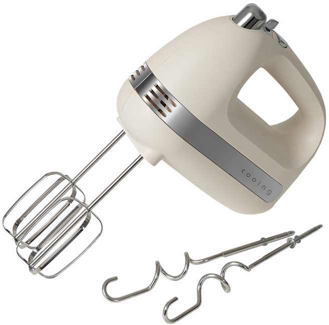 쿠잉전자 2in1 핸드믹서 반죽기 제빵 휘핑, HM-T30CR