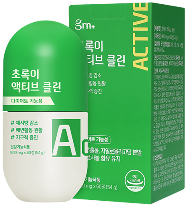 GRN 초록이 액티브 클린 다이어트식품, 60정, 1개