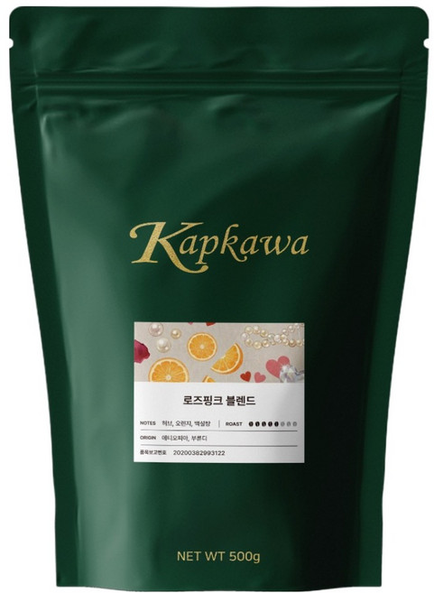 캅카와 로즈핑크 블렌드 원두커피, 500g, 1개, 모카포트(중간~고움)