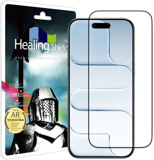 힐링쉴드 에어 3D 풀커버 AR 고화질 강화유리 액정보호필름 세트, 1세트