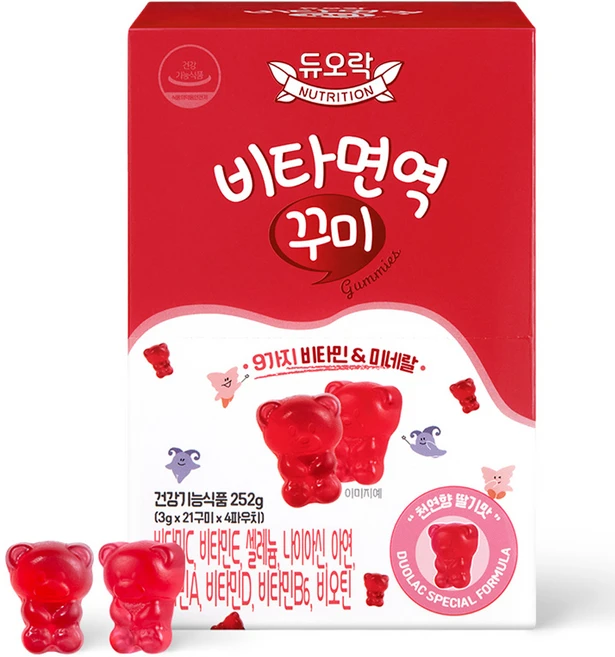 듀오락 비타면역 꾸미 비타민 젤리, 84정, 1개 - 쿠팡