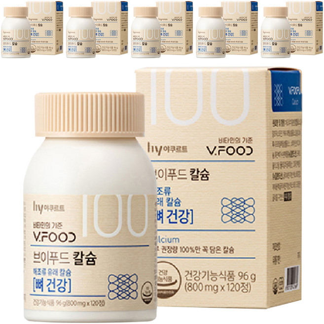 브이푸드 칼슘 영양제, 120정, 6개