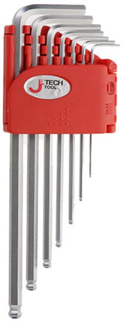 JETECH 捷特 白金球型 加長六角板手 7支 公制, 1組