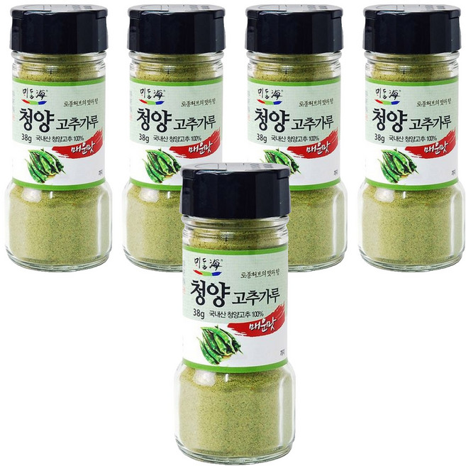 뫼달해 청양 고추가루, 38g, 5개