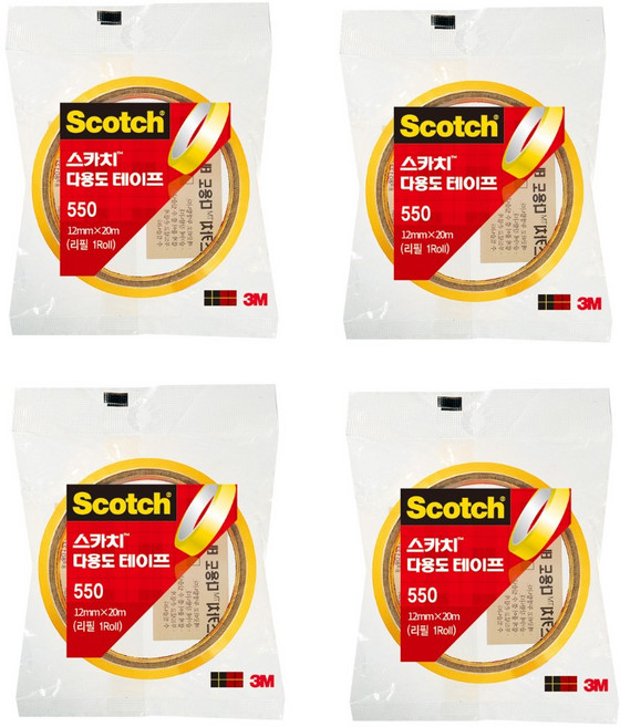 스카치 다용도 테이프 550 리필, 4개