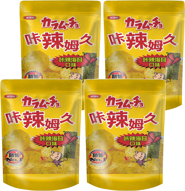 KOIKEYA 湖池屋 咔辣姆久 平切洋芋片咔辣海苔口味, 4個, 500g
