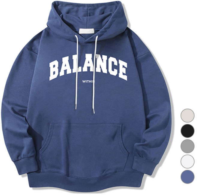 일루소 남녀공용 발란스 소프트 특양면 후드티