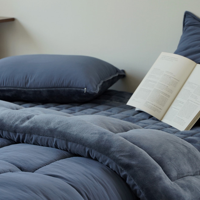 누비지오 스르륵 자가발열 극세사 차렵이불 세트