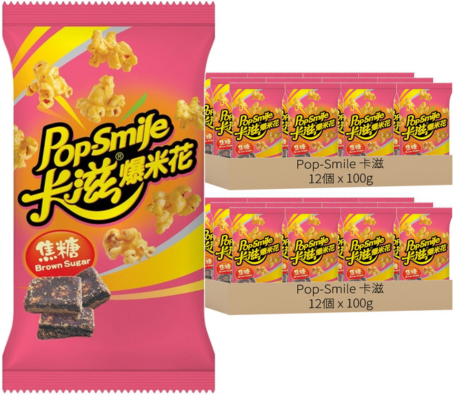 Pop-Smile 卡滋 爆米花 焦糖風味, 100g, 24個