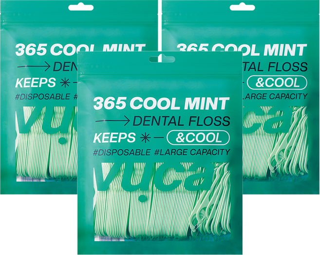뷰카 쿨 민트 치실, 365개입, 3개