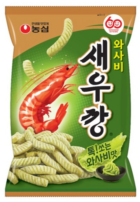 농심 와사비 새우깡, 70g, 1개
