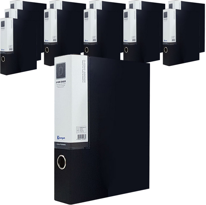 영오 합지 D링 바인더 A4 5cm, 흑색, 12개