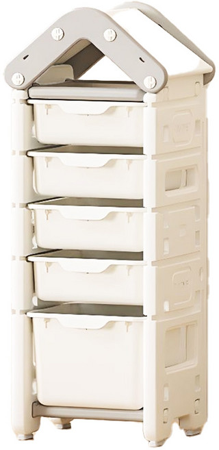 lilikoko 哩哩摳摳 魔法屋收納架 組合六, 玉蓮白, 5層