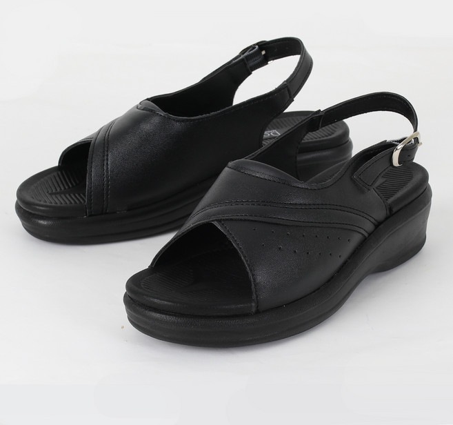 도도파트너스 여성용 소프트 이중쿠션 통굽 샌들