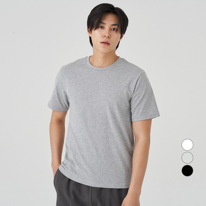 캐럿 남성용 통기성 기본 반팔 티셔츠