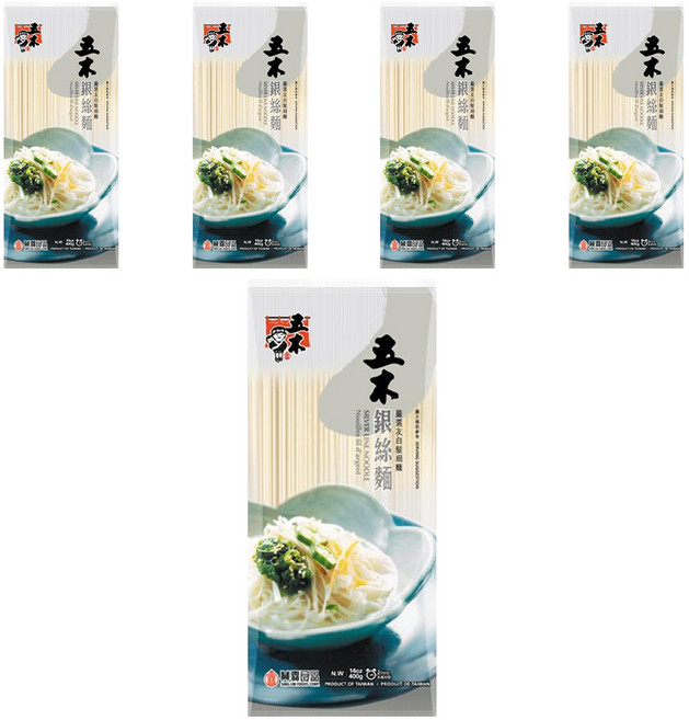 五木 銀絲麵 純素, 400g, 5包