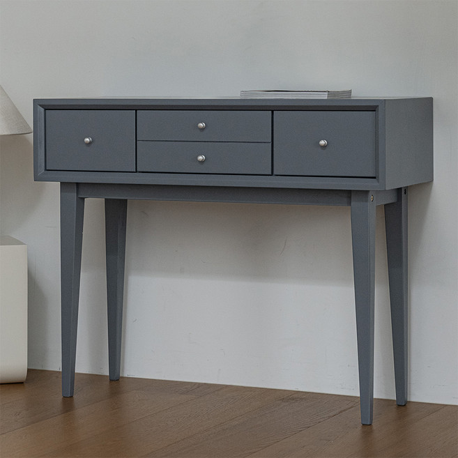 헤즈로 브리트 원목 수납 콘솔 900 방문설치, 그레이