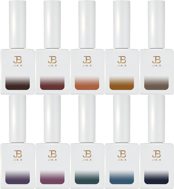 진비 아이비 티백 시리즈 시럽 컬러젤 10종 세트, 혼합색상, 1세트, 11ml