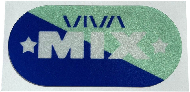 GOGORO MIX 反光貼紙, 電音藍, 1張