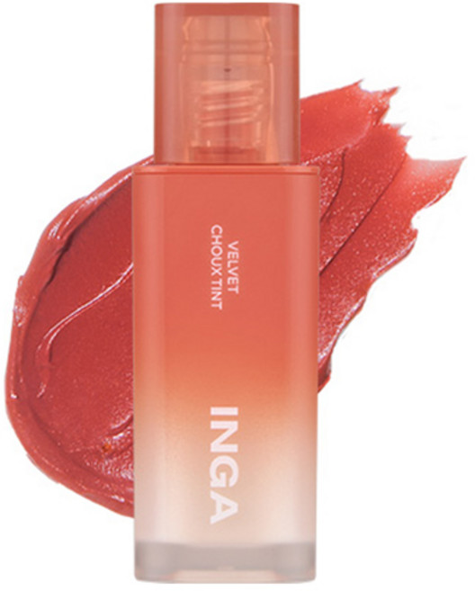 INGA Cosmetics 絲絨泡芙唇釉, 4.5g, 1個, 柑橘派